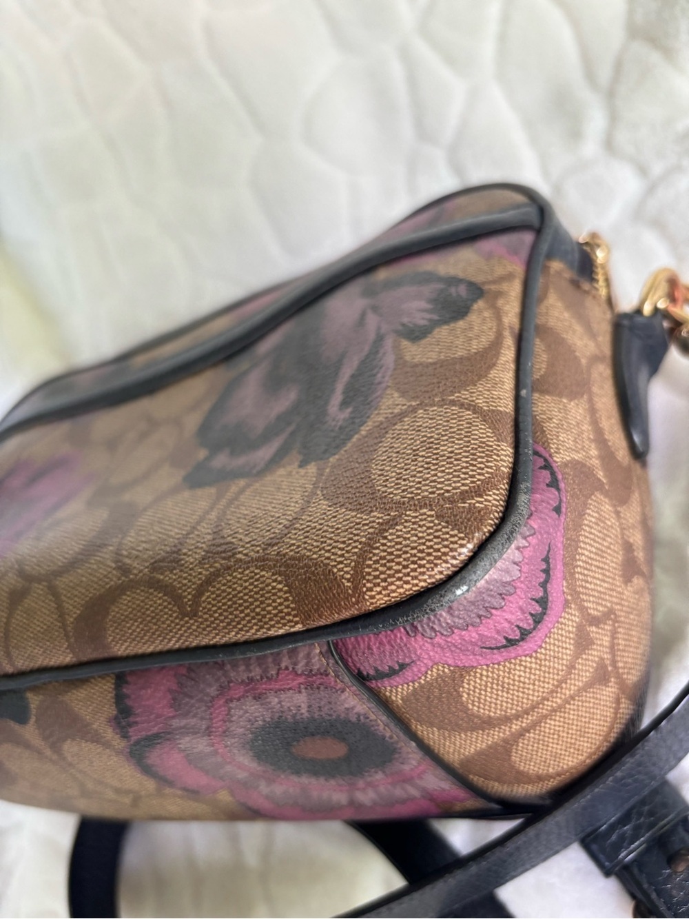 Coach Jes Signature Crossbody Bag With Kaffe Fassett Floral Print C2799 - Picture 5 of 15
